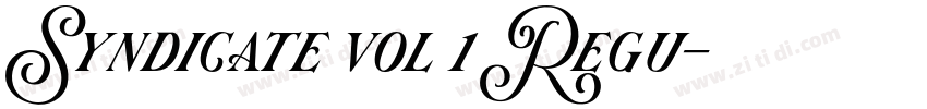 Syndicate vol 1 Regu字体转换 Syndicate vol 1 Regu字体转换